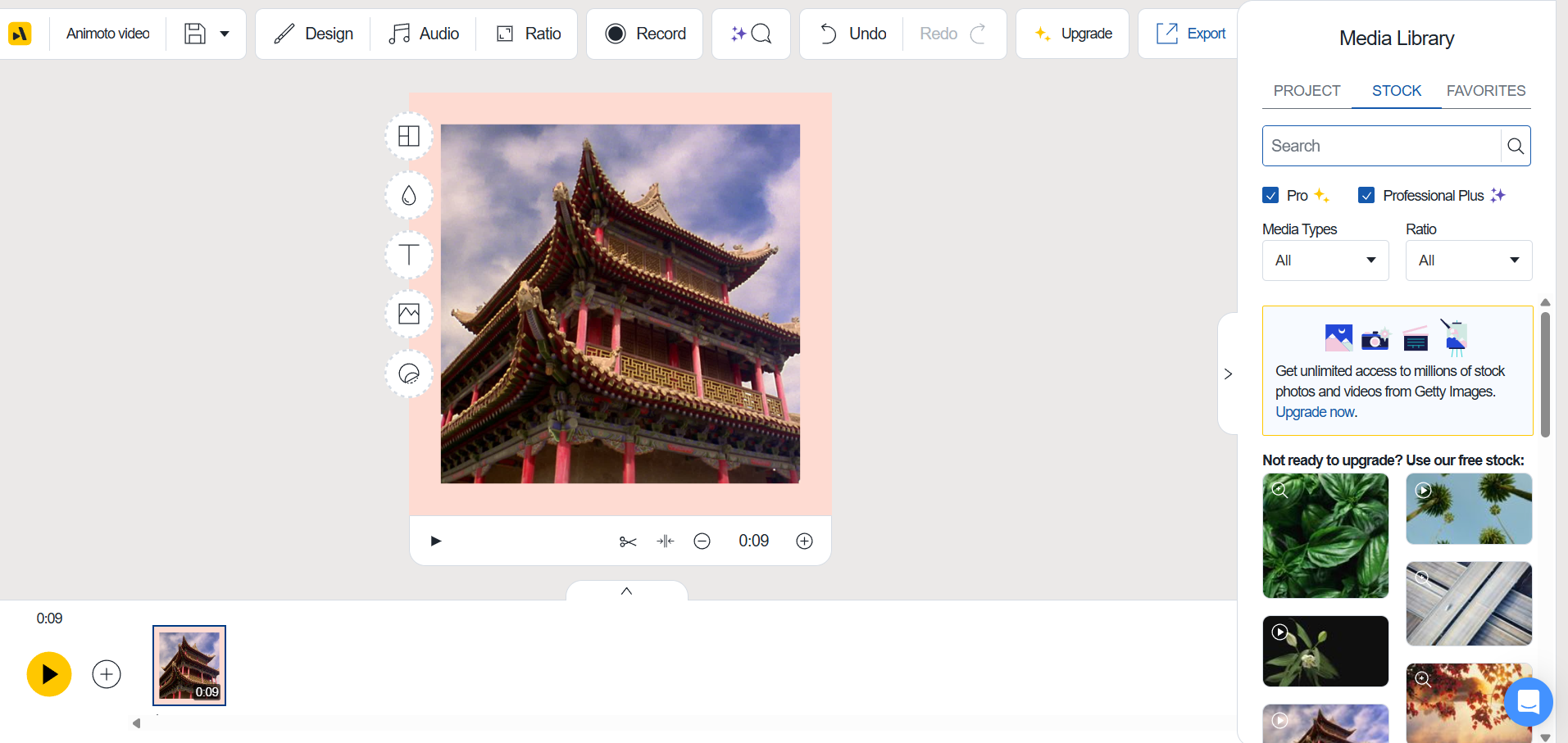 Animoto homepage