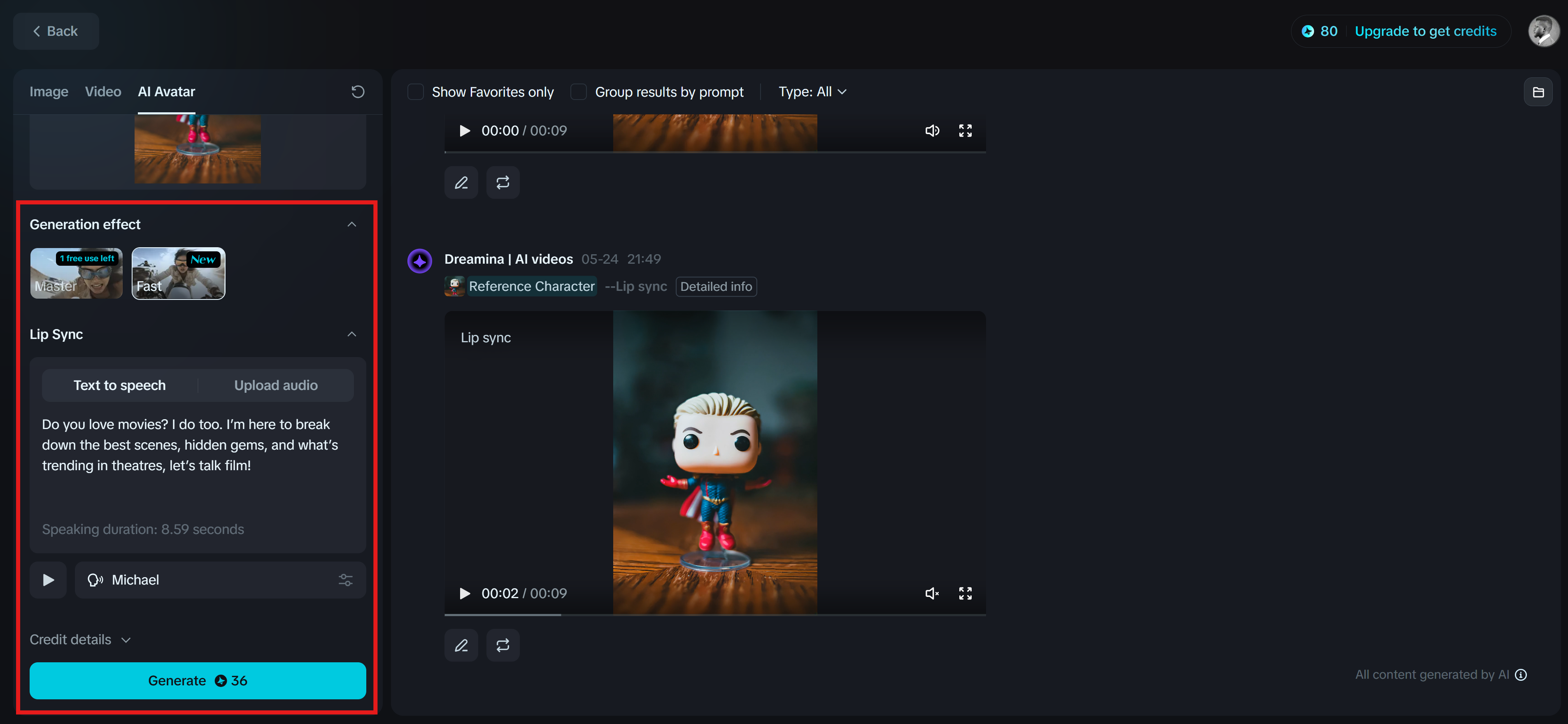 Dreamina: Tạo video