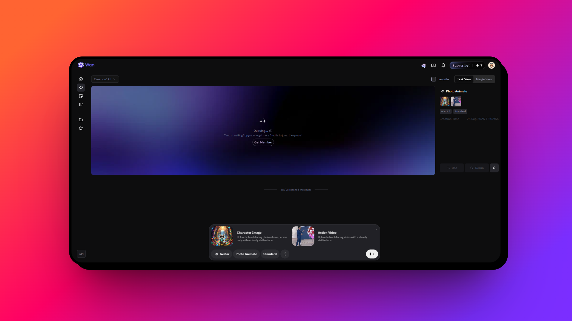 Generate the final video