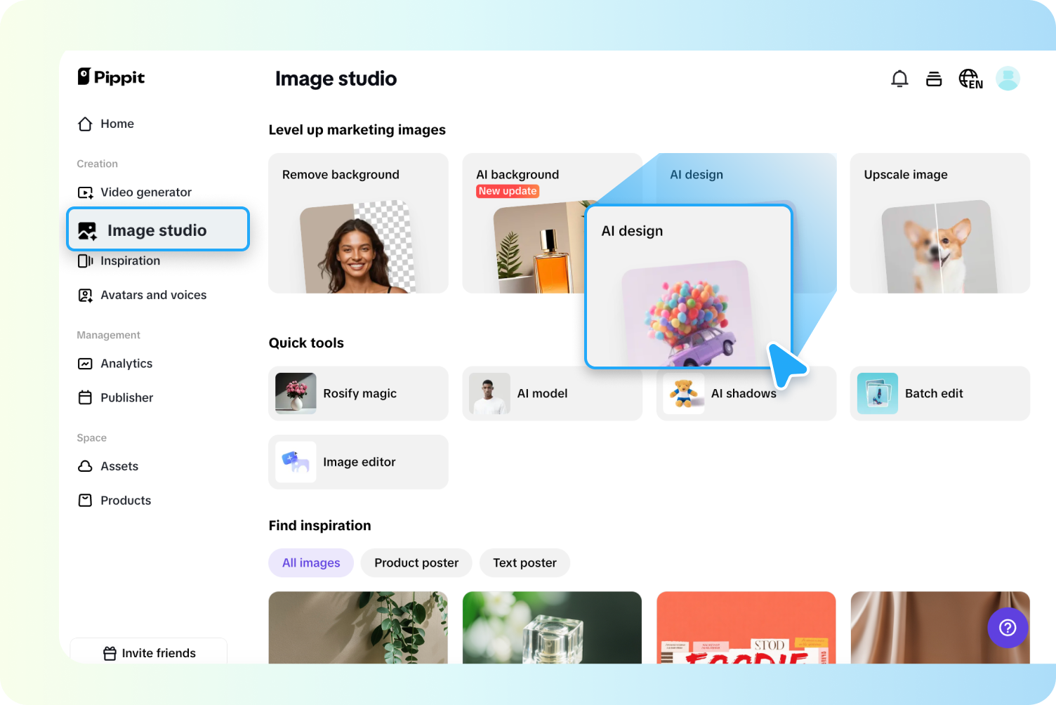  select the AI design feature