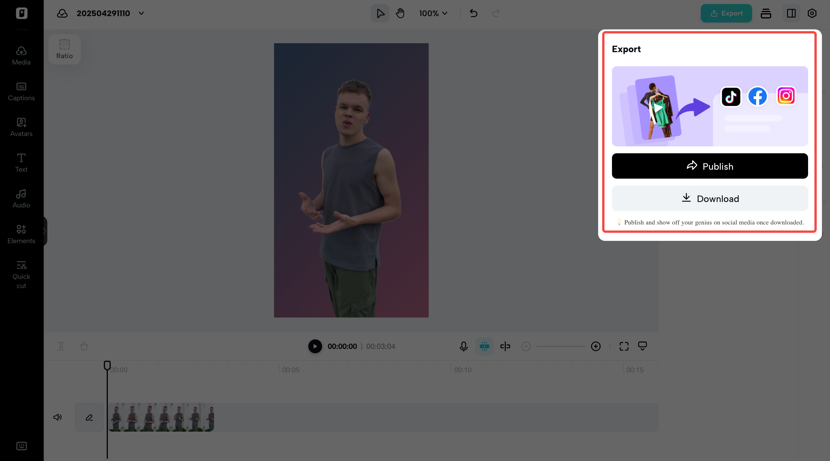 Export your video