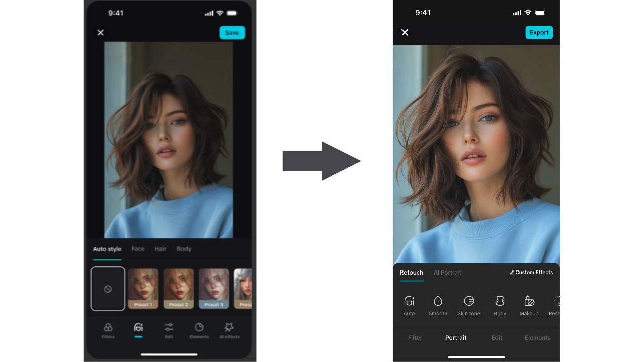 Retouch photo with AI