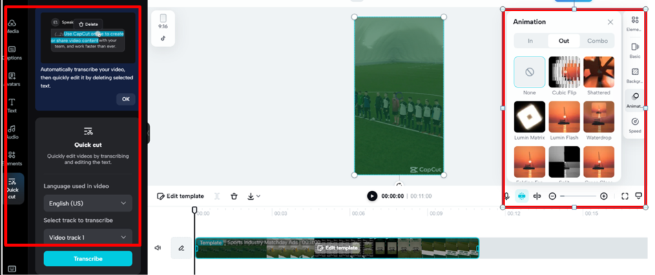Editing tools for video editing