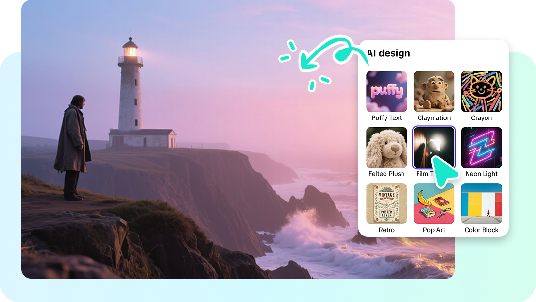 Choose from wide range of styles to generate scenes