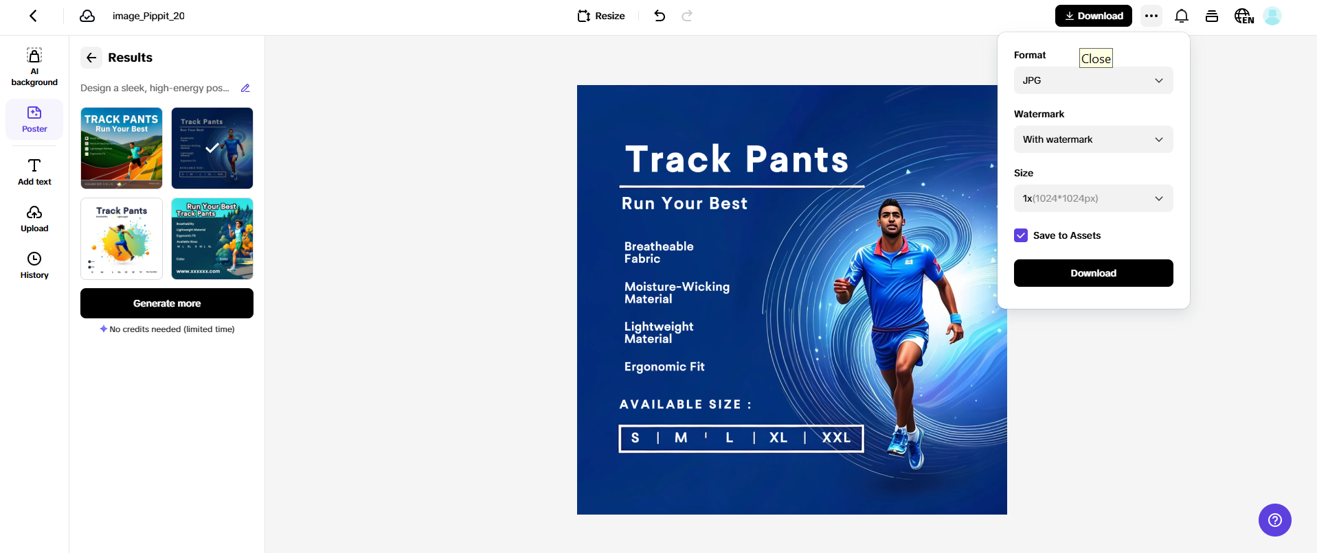 Finalize and export your draft