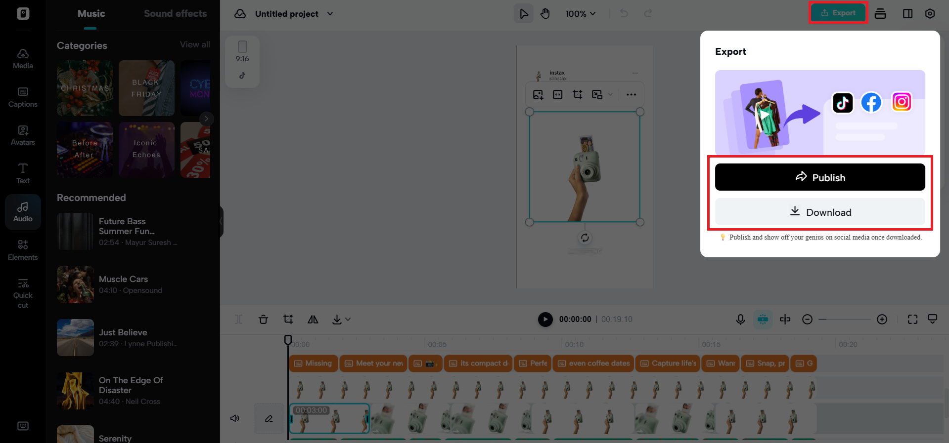 Export your video
