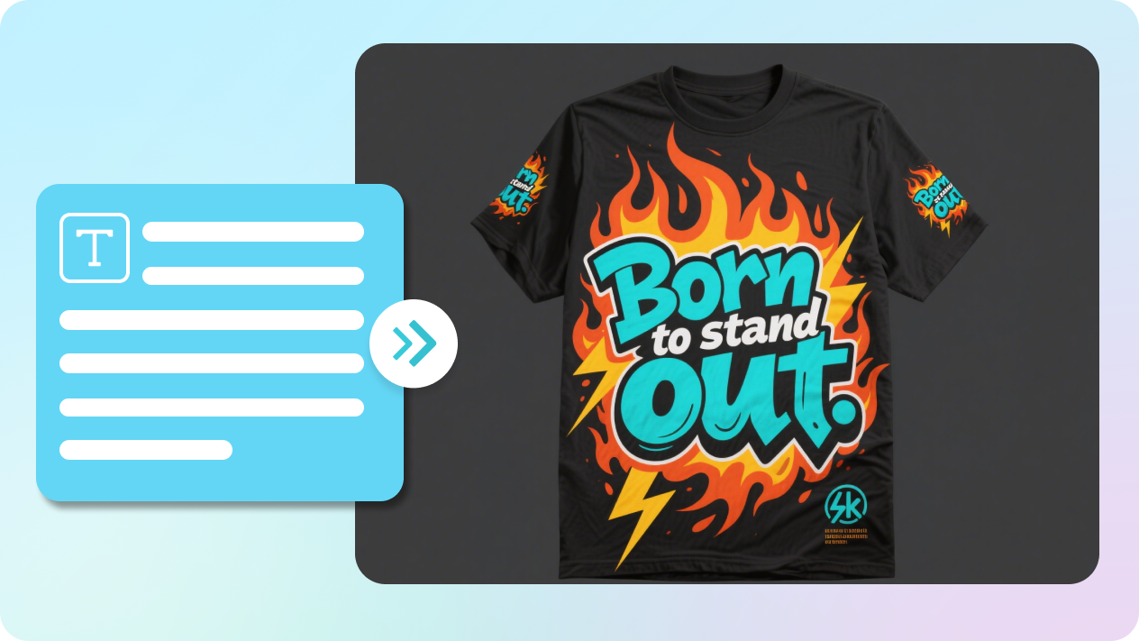 Conception de T-shirt par IA à partir de texte