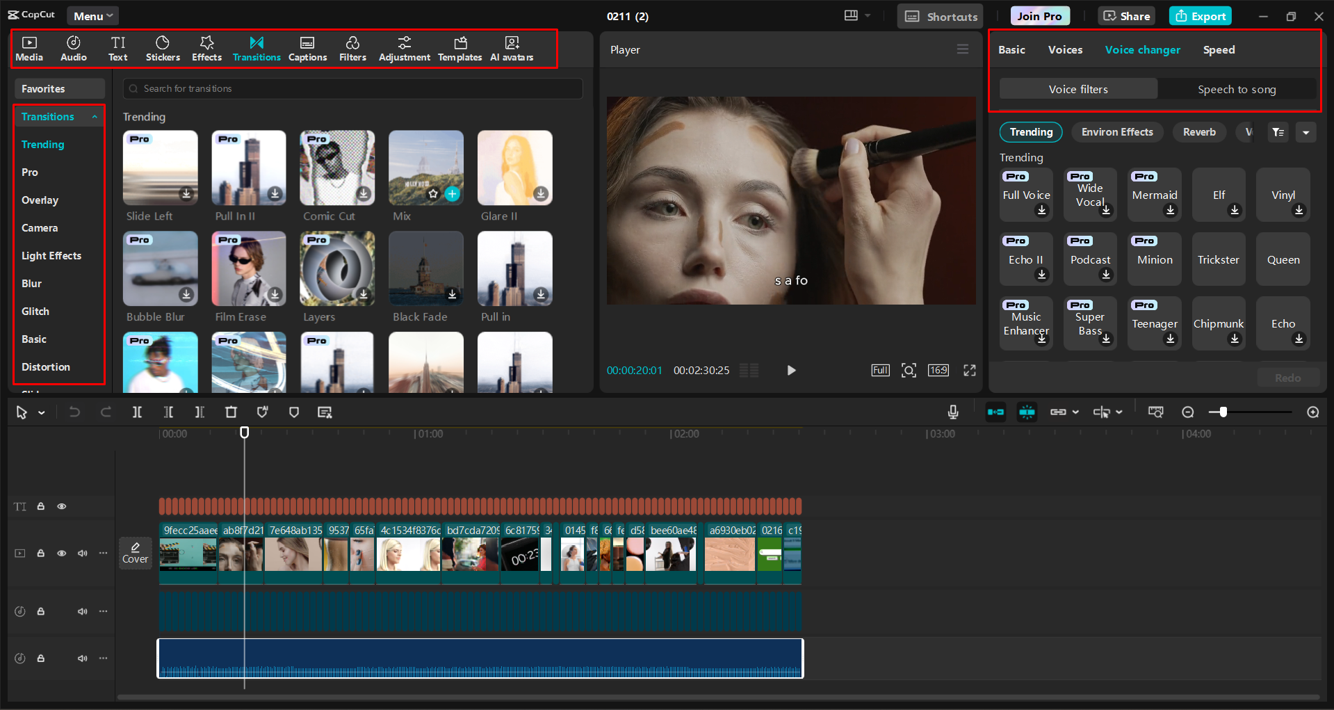 Chỉnh sửa video được tạo trong trình CapCut chỉnh sửa video trên máy tính để bàn