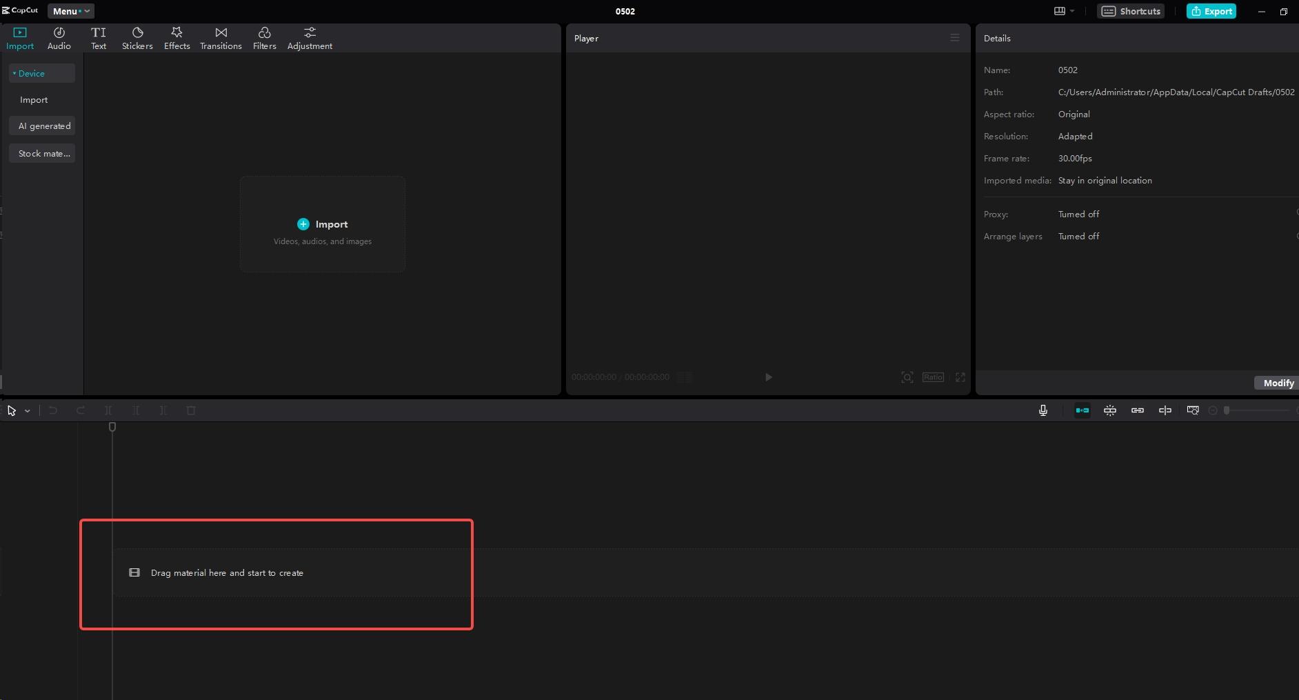 drag and drop your video files