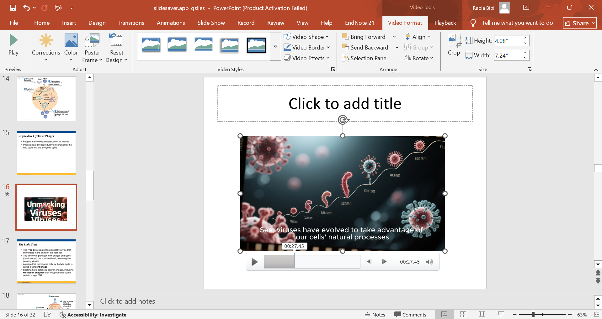 Image indicating how to insert a video into PowerPoint on PC