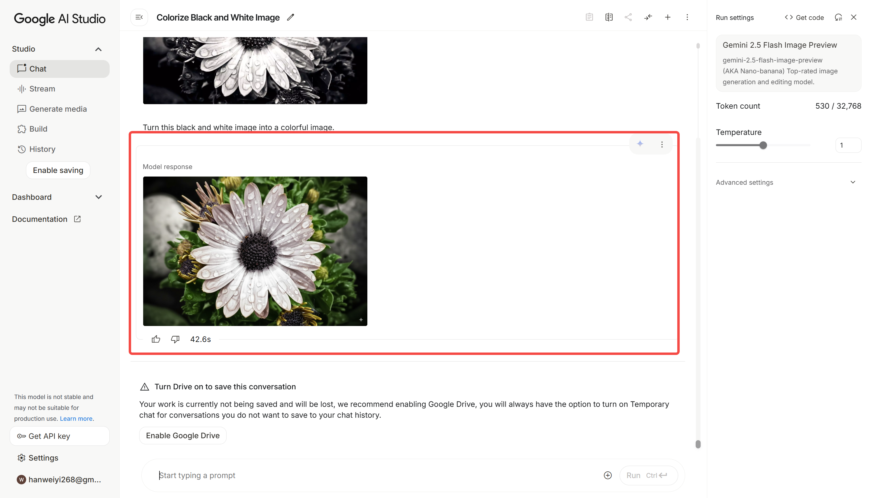 Verwandeln eines Schwarz-Weiß-Bildes in ein farbenfrohes Bild mit Google Nano Banana