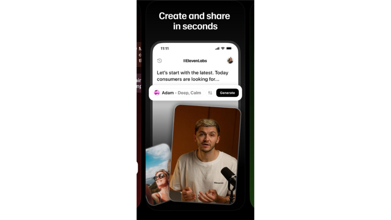 Generator suara video AI ElevenLabs