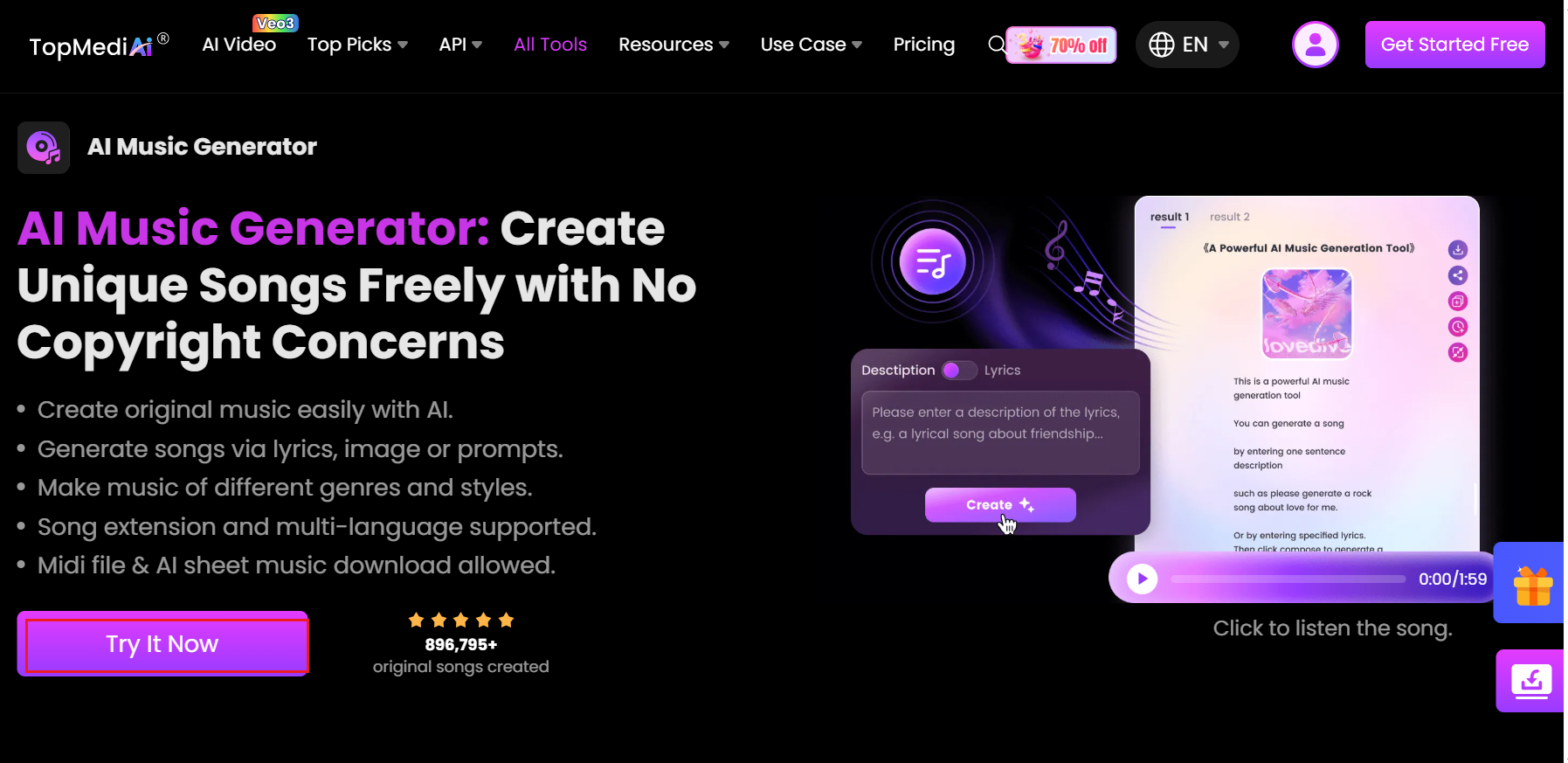 TopMediai home page