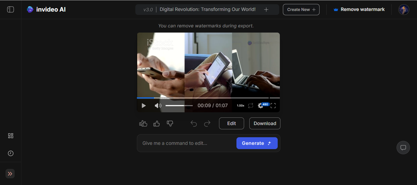 Invideo AI-最高のAIビデオプレゼンテーションクリエイターの一人