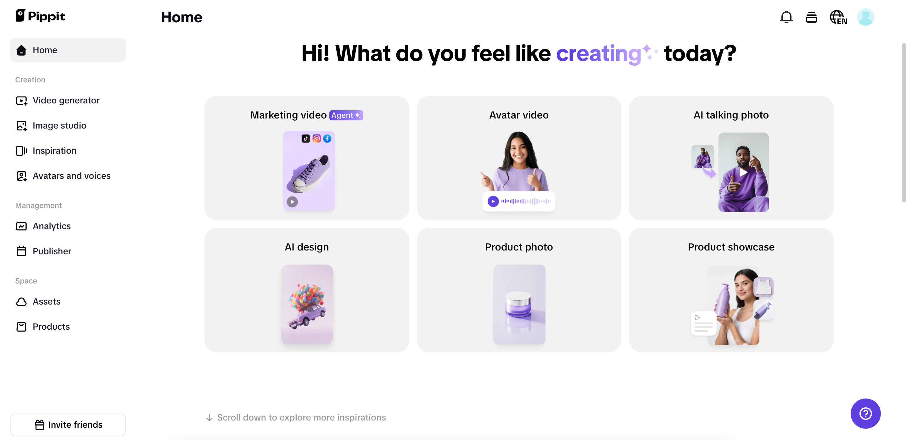 Pippit homepage
