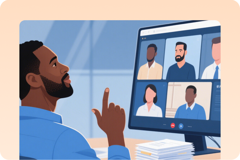 Professional remote meeting