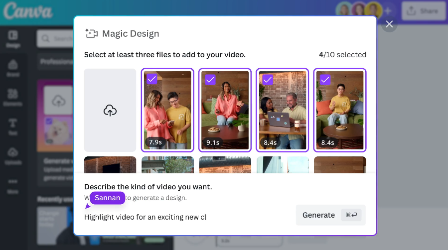 โปรแกรมแก้ไขวิดีโอ Canva AI