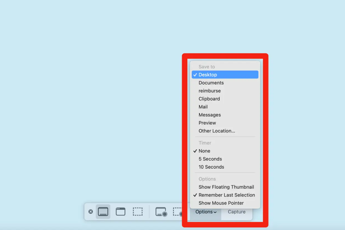 Imagen que muestra cómo grabar la pantalla en un Mac con VoiceOver