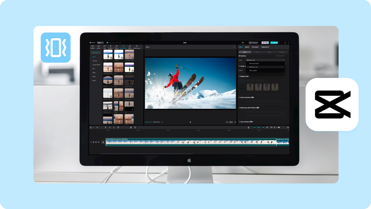Penstabil Video AI Gratis | Perbaiki Video Goyah dengan sekali klik
