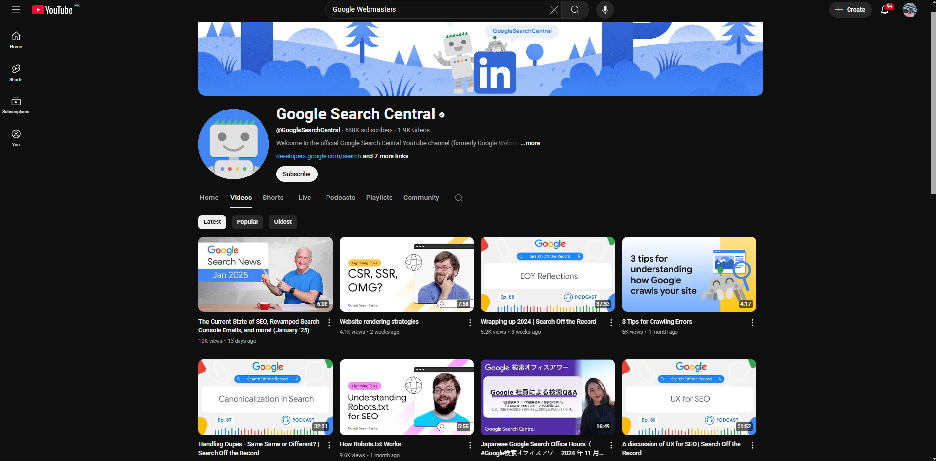 Google Webmasters - der beste YouTube Growth Hacking-Kanal