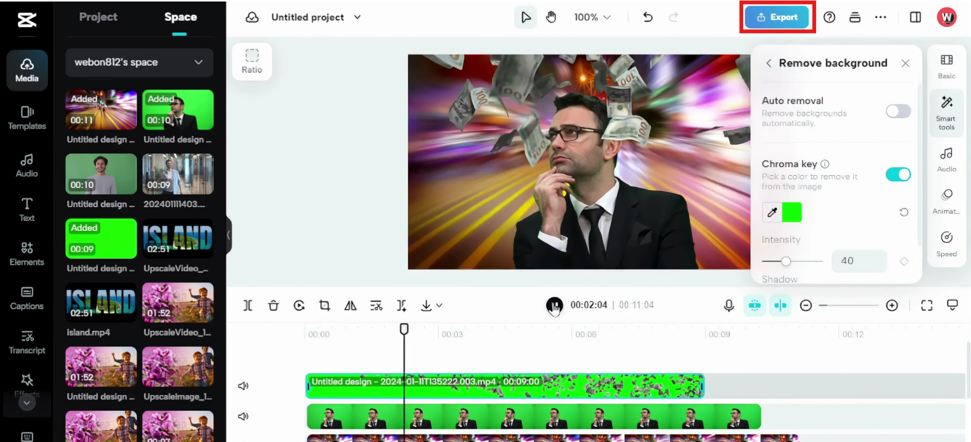 Export your reel