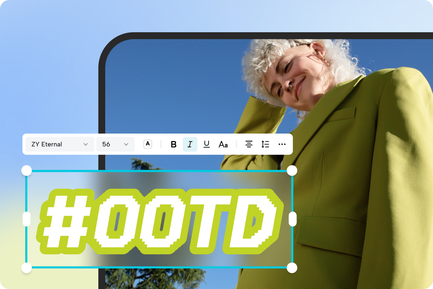 Template library for inspiration in the online photo editor