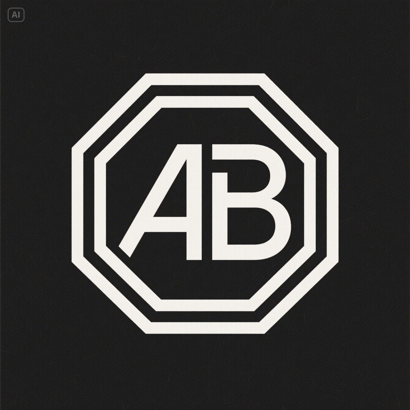 AB monogram logo tasarımı
