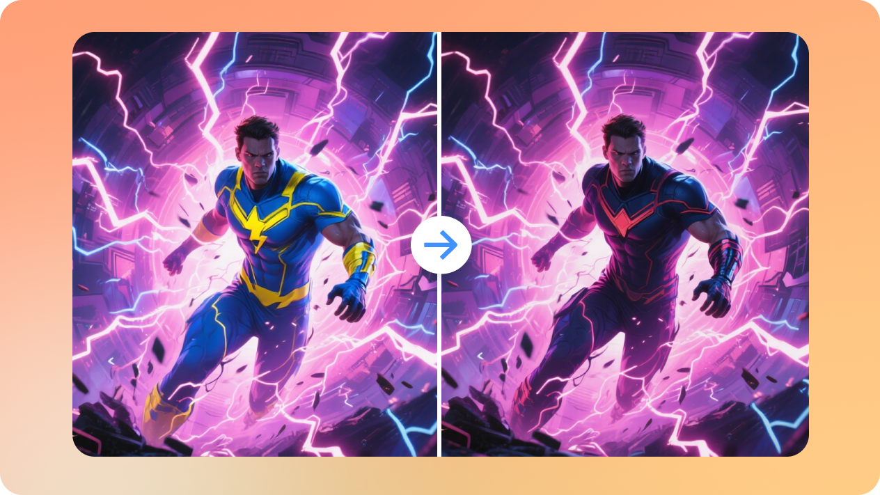 Criador de super-heróis a partir de imagem