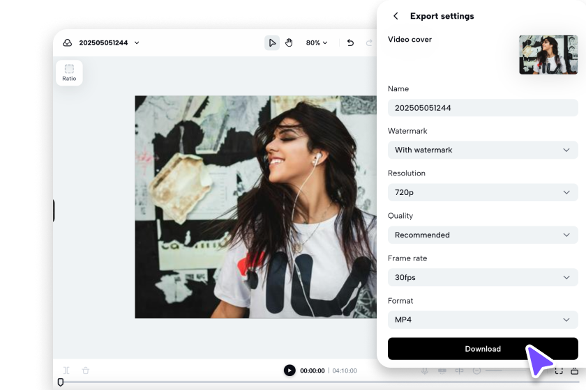 Export the video