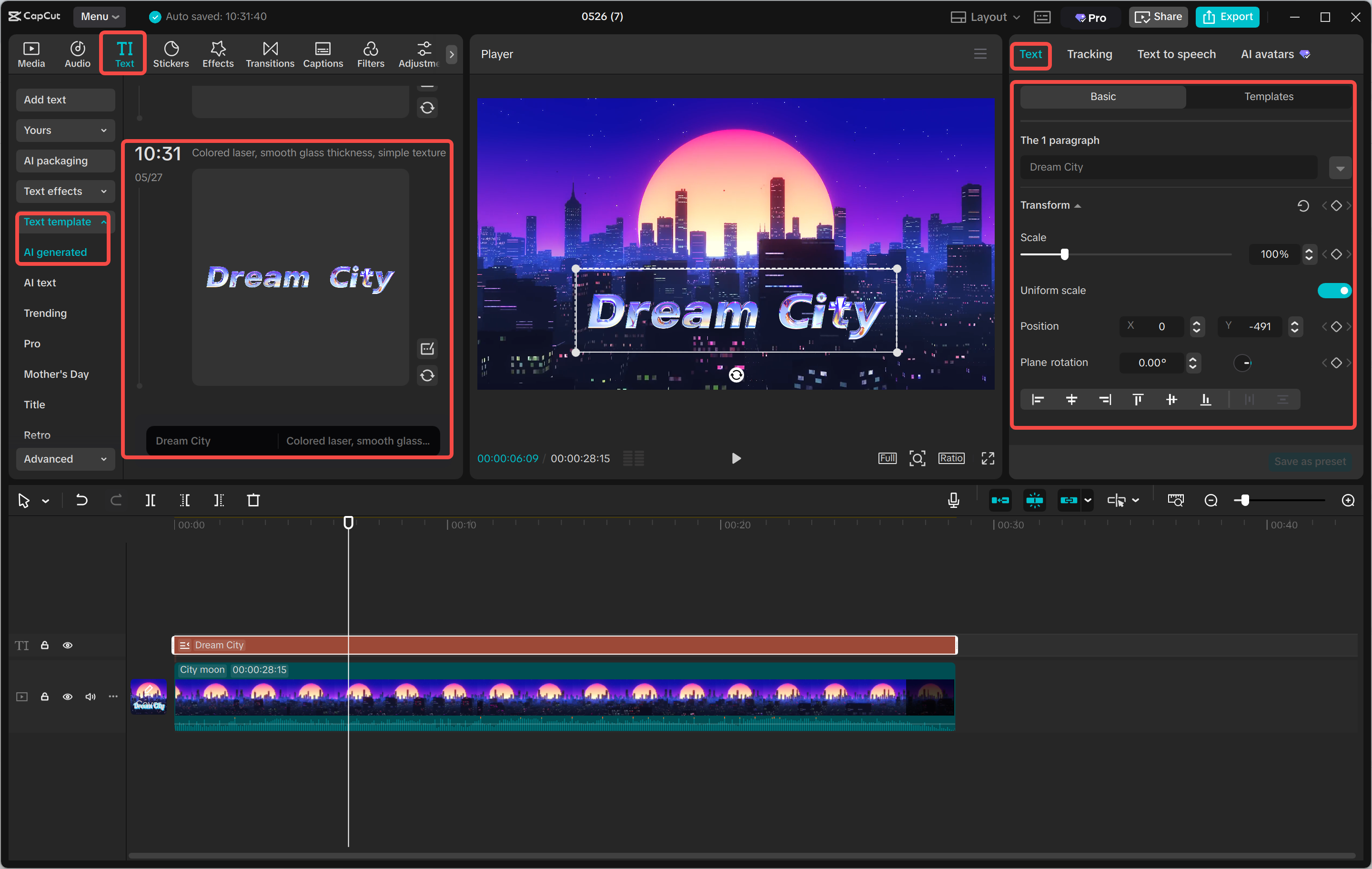 Gumawa ng AI gradient text effect