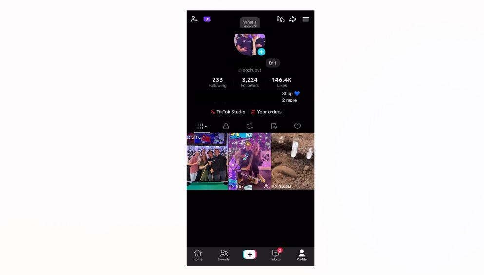 Open TikTok app