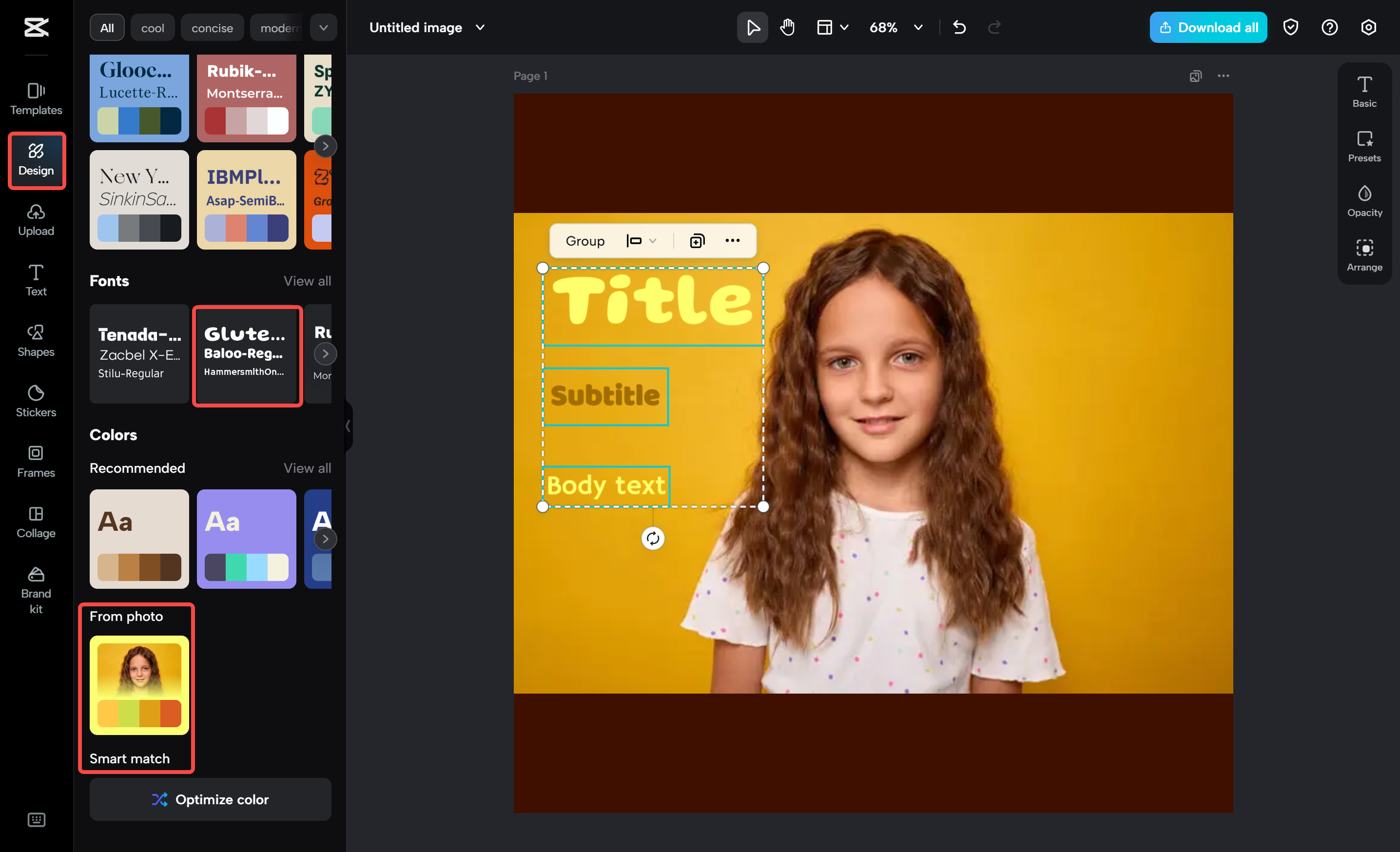 Adding filters and creating a color palette in the CapCut desktop video editor