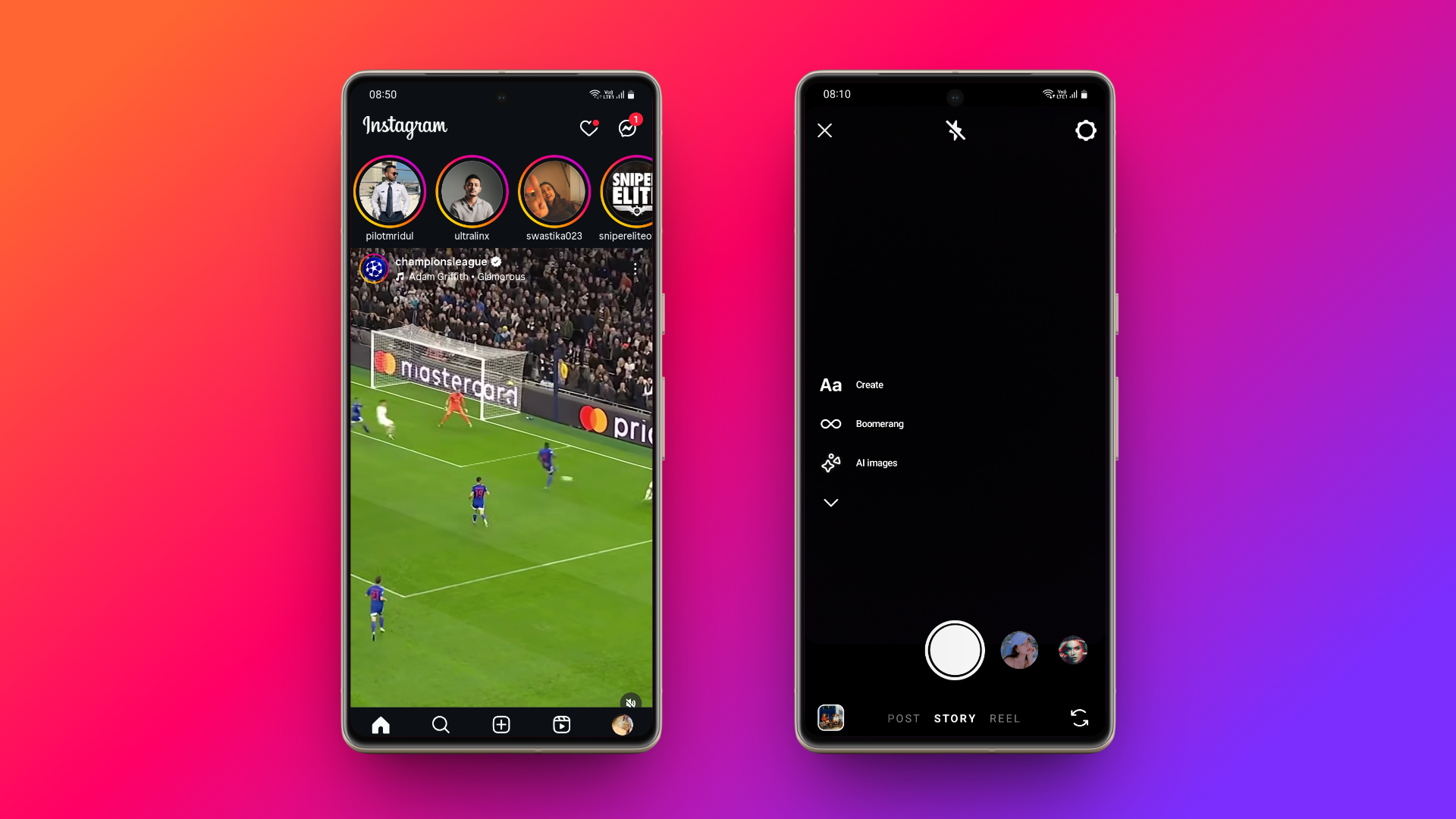 เข้าถึงเรื่องราวบน Instagram