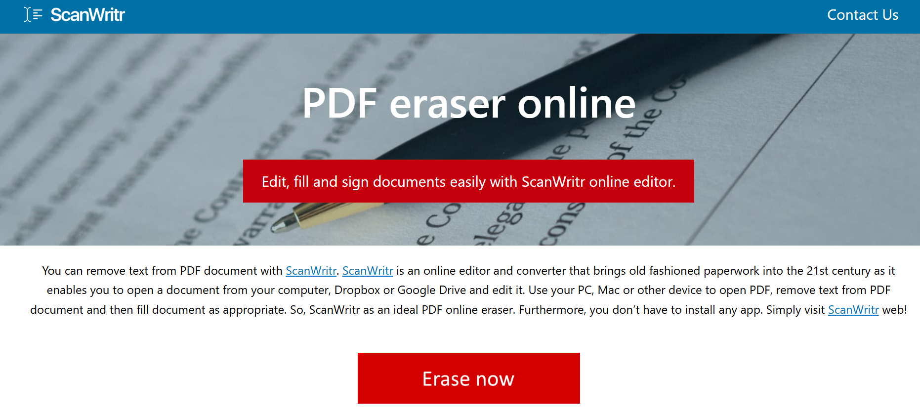 ממשק ScanWritr