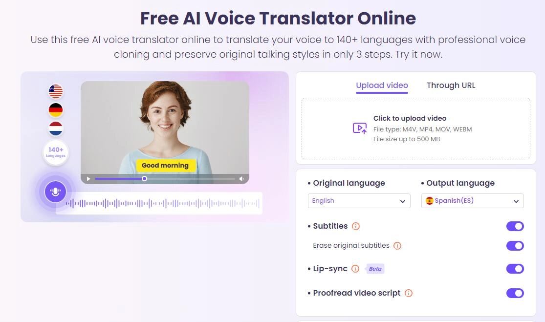 Vidnoz IA - un traducteur audio fiable à prendre en compte