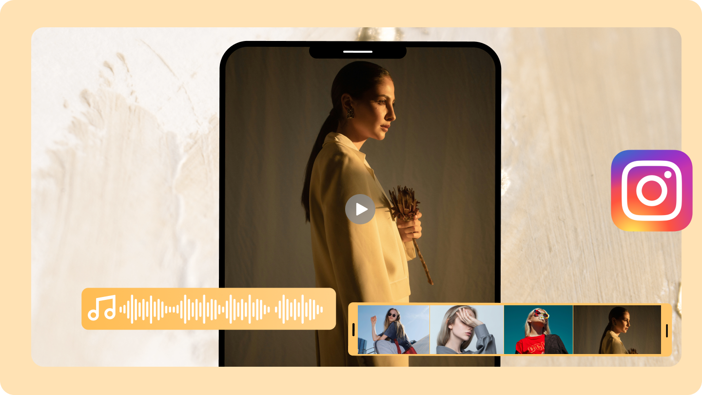 How to make a picture video with music on instagram