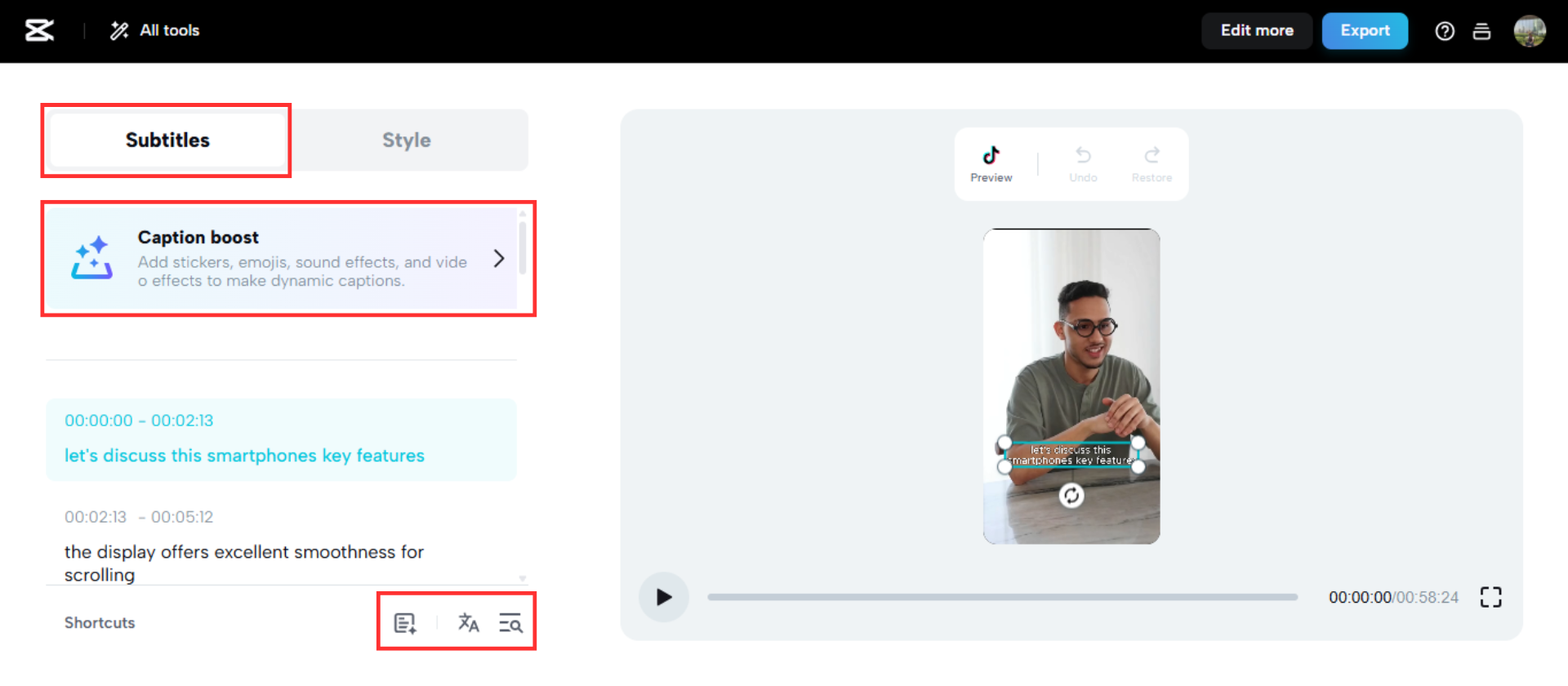 Generar subtítulos de video