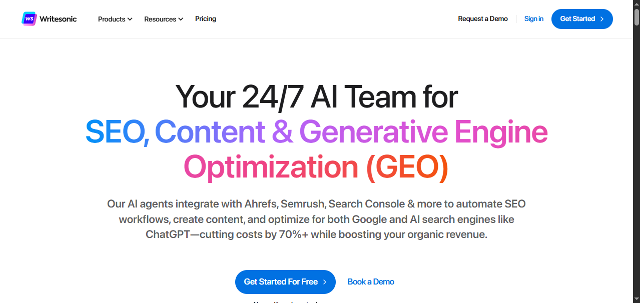 Writersonic AI copywriting tool