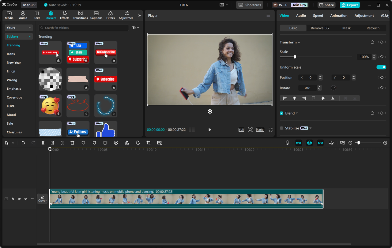 Chỉnh sửa giao diện của trình CapCut chỉnh sửa video trên máy tính để bàn - một công cụ hoàn hảo để tạo video quảng cáo tốt