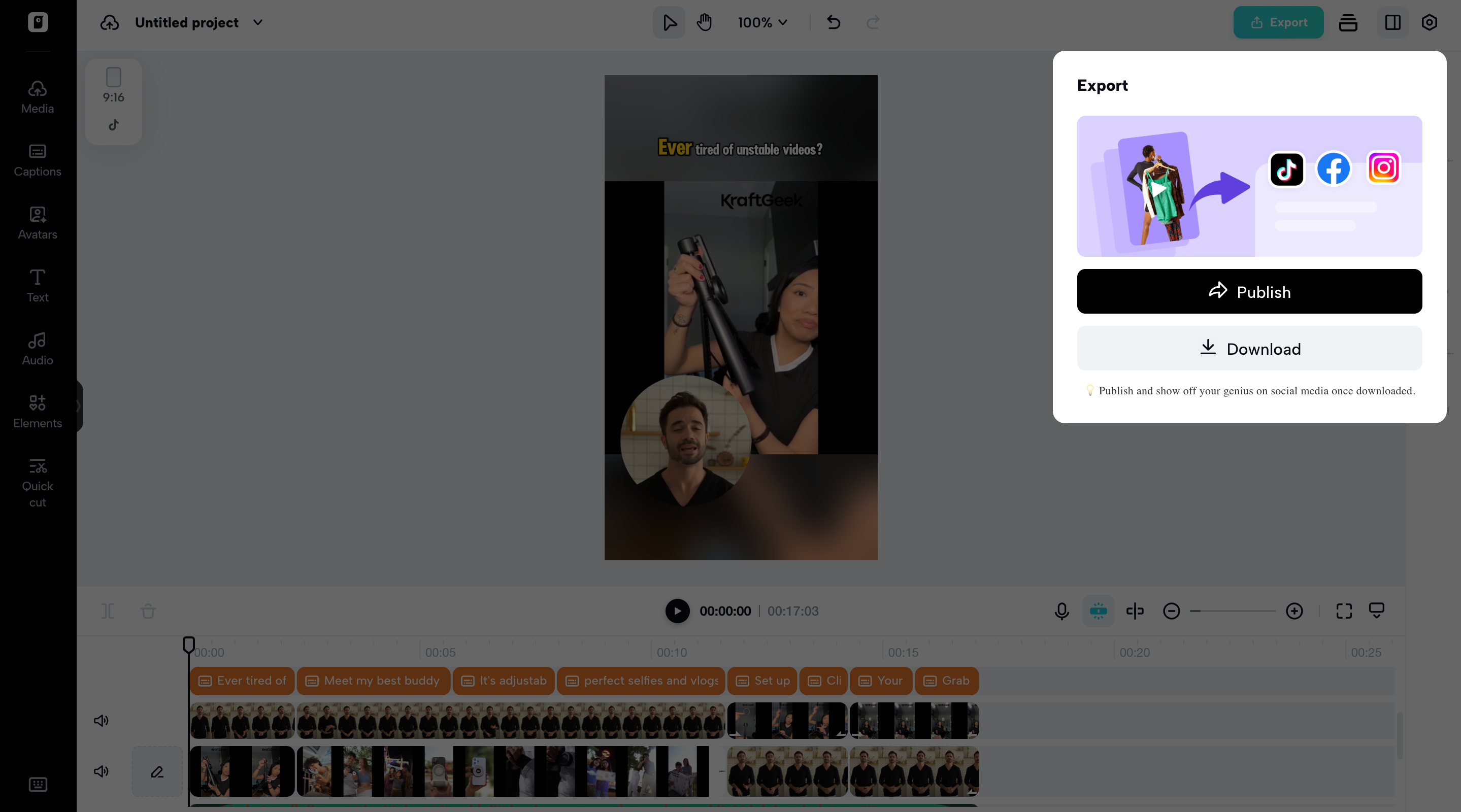 Export your video