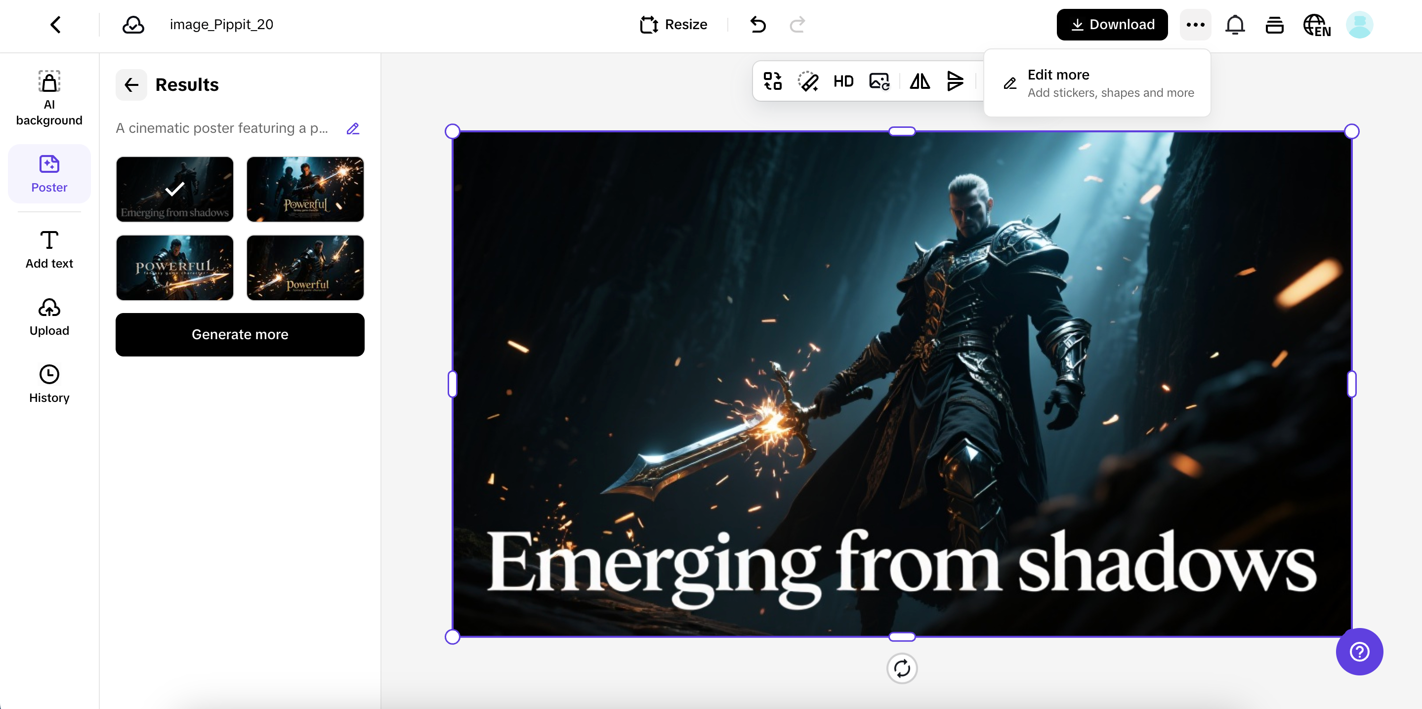 Personalize your game character