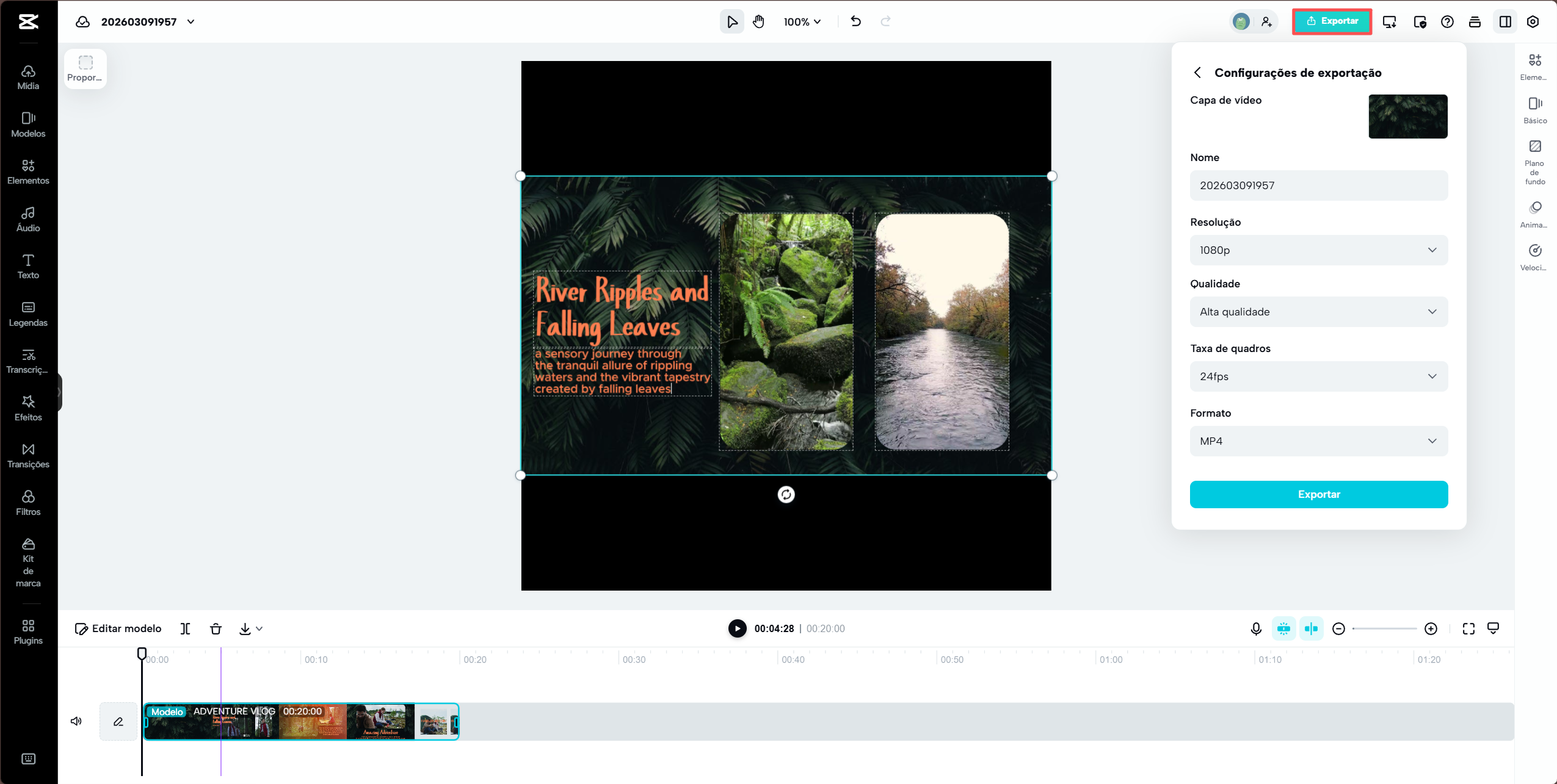 Export CapCut Video