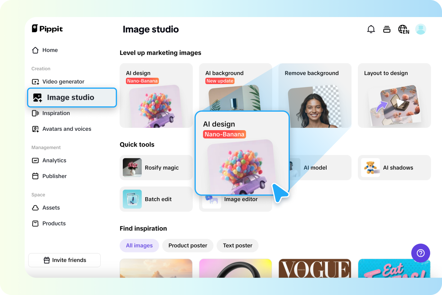 Opening Remove background tool