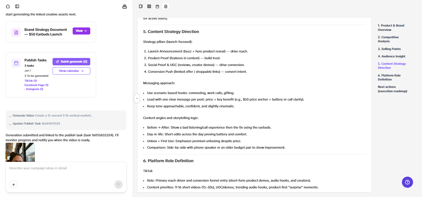 Complete content plan