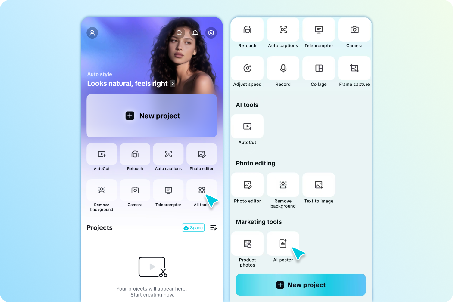 go to  AI poster tool