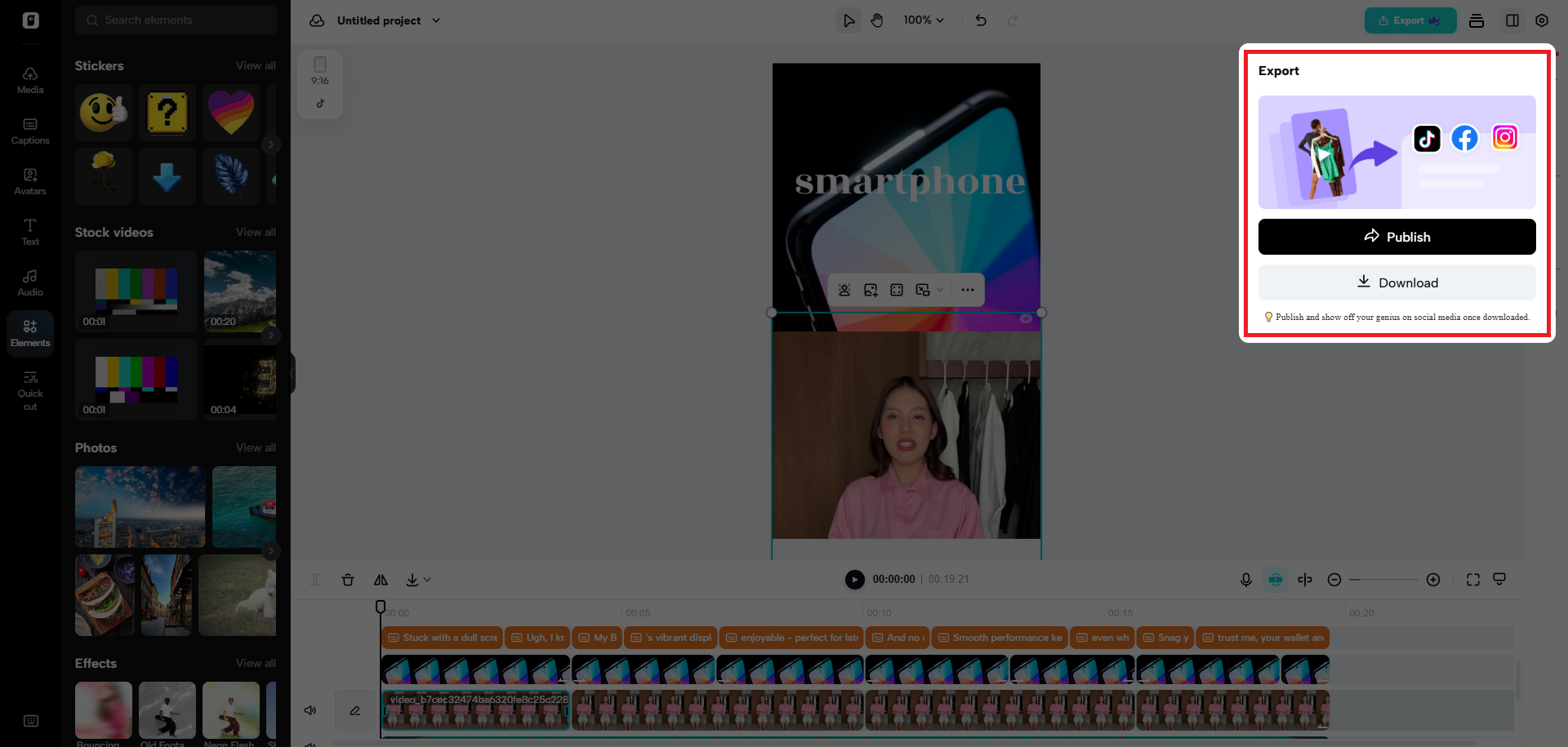 Export your video