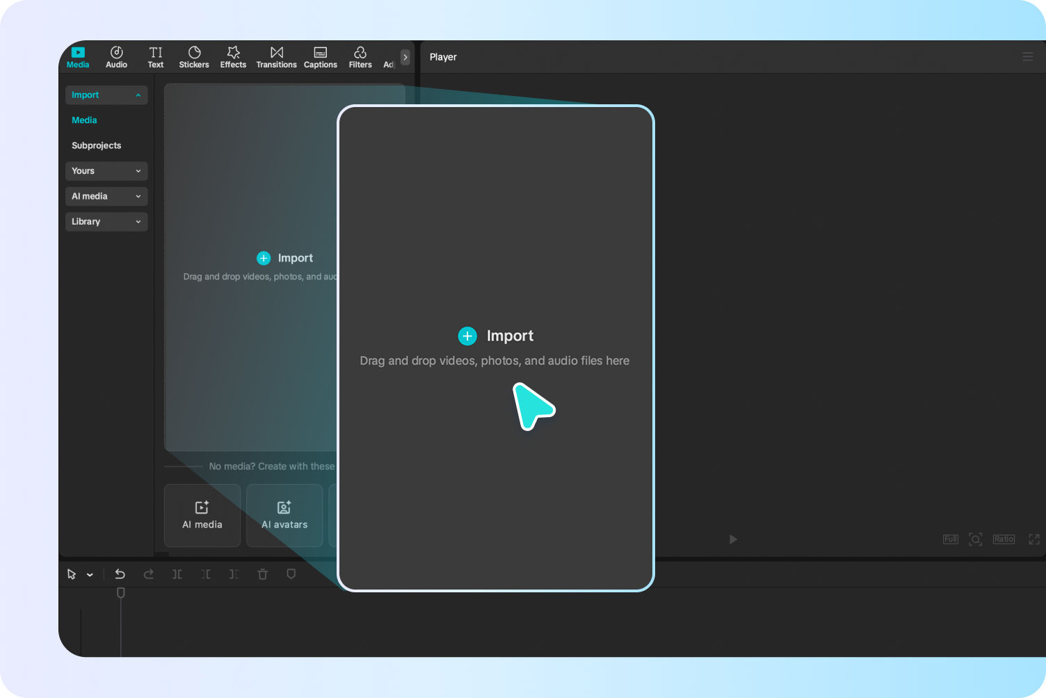  Importing video to the CapCut desktop video editor
