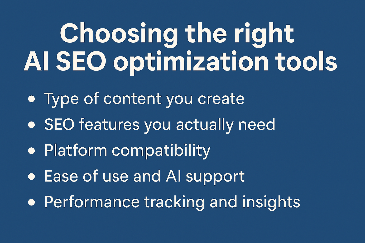 Choose the right AI SEO tool