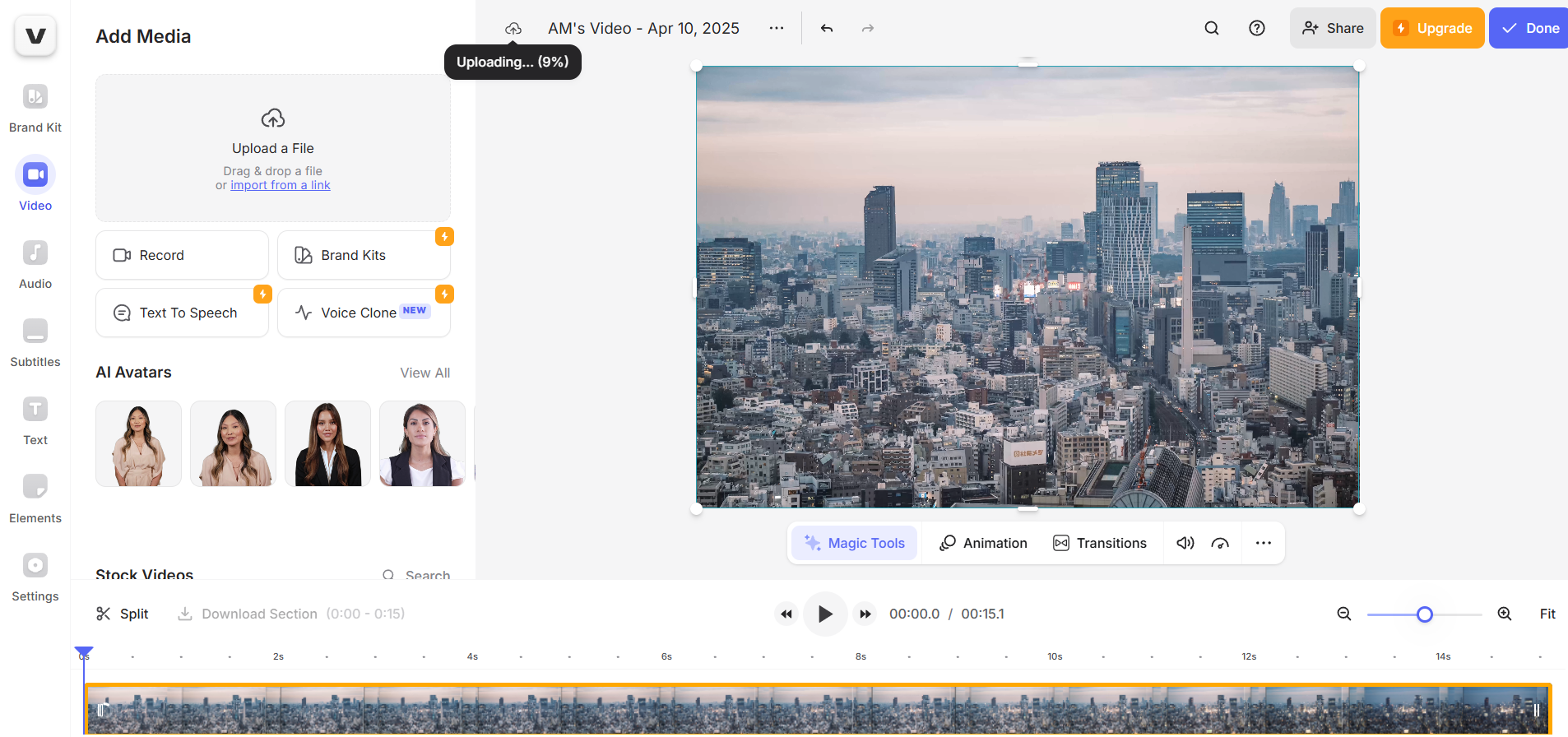 VEED.IO interface
