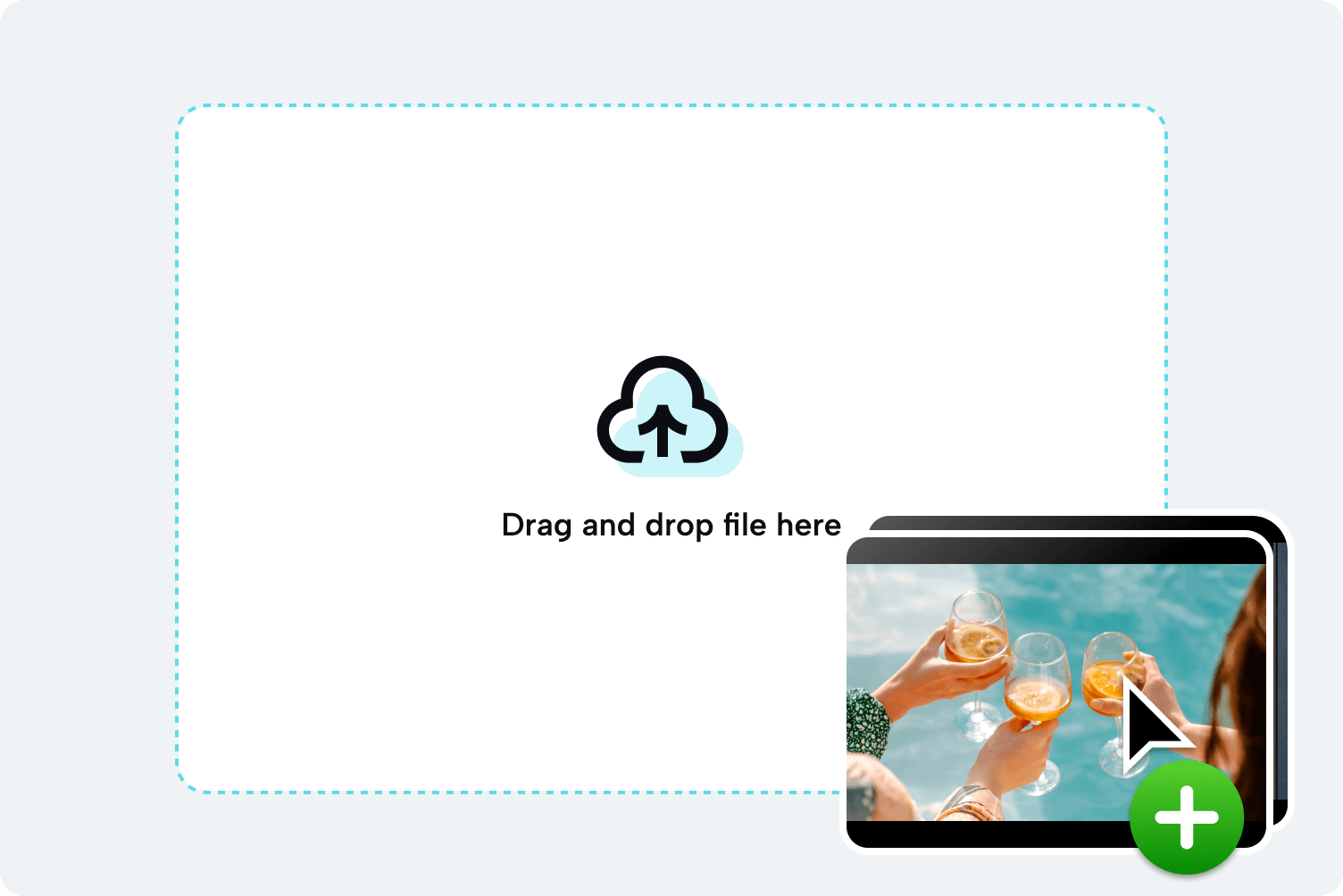 Steg 1: Ladda upp media till auto video editor